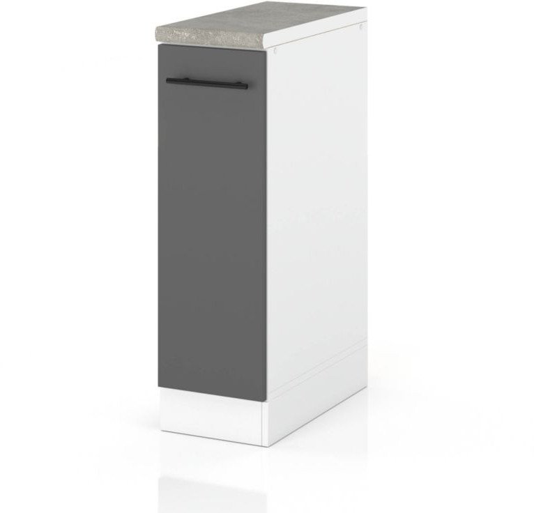 Szafka Kuchenna Stojąca Z Blatem Modułowa 20cm Spremium Szary Mat