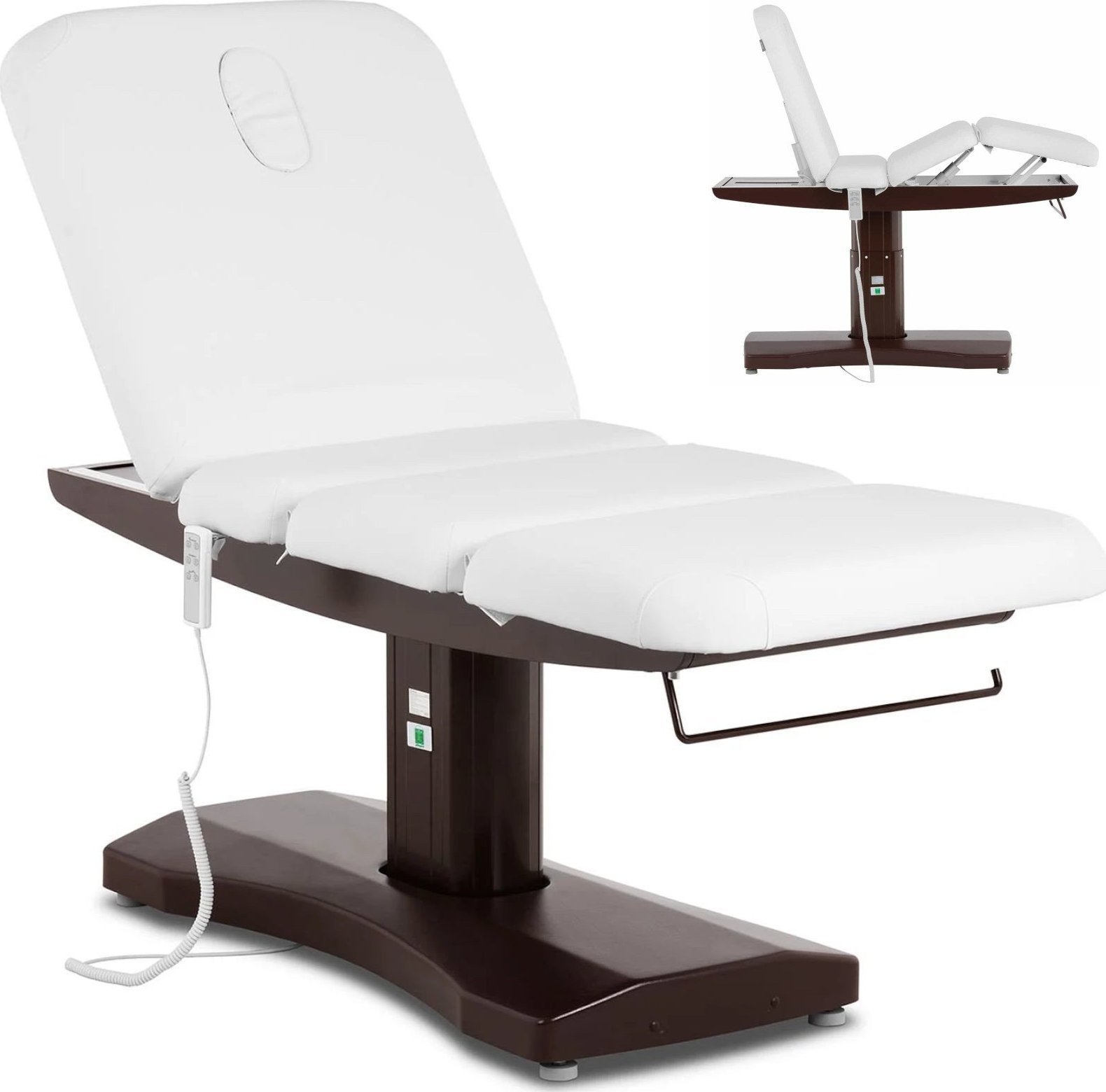 Physa Łóżko stół leżanka kosmetyczna do masażu elektryczna 200 kg MONZA - biała Łóżko stół leżanka kosmetyczna do masażu elektryczna 200 kg MONZA - bi