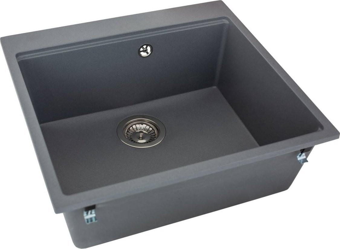Zlewozmywak Miraggio Zlew kuchenny podblatowy MIRAGGIO LAGOON 55*52*22 Szary 0001140