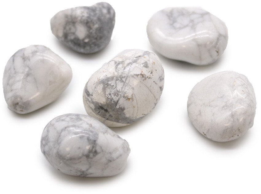Kamień Afrykański Duży - Biały Howlit/Magnezyt | 6 sztuk