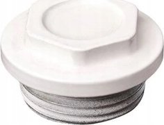 Hydroland KOREK GRZEJNIKOWY 1" LEWY PEŁNY BIAŁY // G.KB.1L.