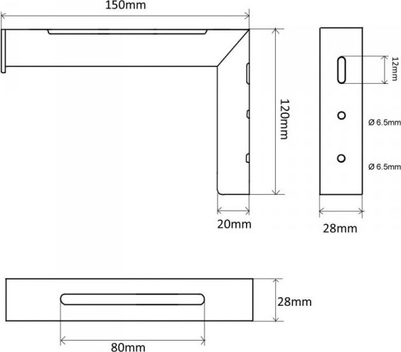 Uchwyt do projektorów Maclean Zestaw 2 wieszaków do ekranów projekcyjnych Maclean MC-923, max. obciążenie 25KG (dla zestawu), ze stali