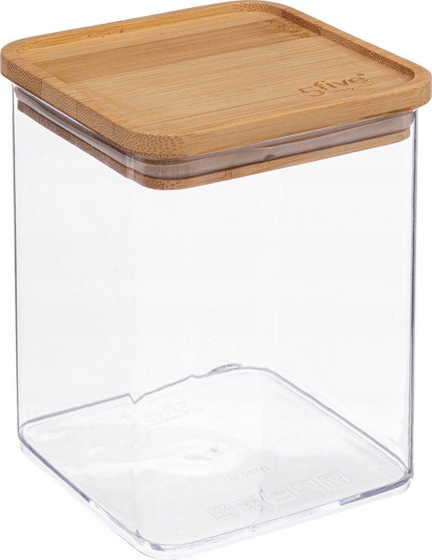 5five Pojemnik na produkty sypkie ESKE, bambusowa pokrywka, 1L