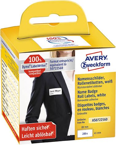 Avery Zweckform ETYKIETY ZF IDENTYFIKATOR IMIENNY W ROLI 41X89 MM