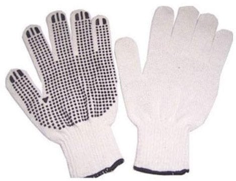 GLOVES KNITTED W/RUBBER DOTS L