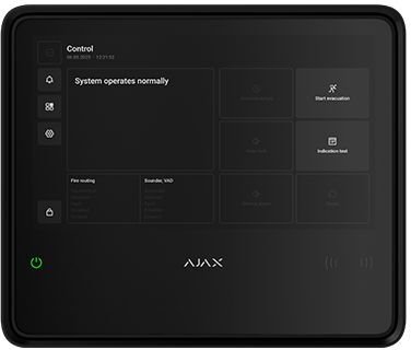 Ajax EN54 Fire Hub Jeweller - black