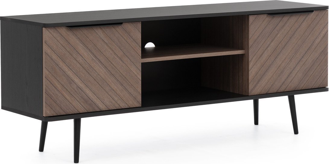 Ravio Dwudrzwiowa szafka RTV Pinelli z metalowymi nóżkami