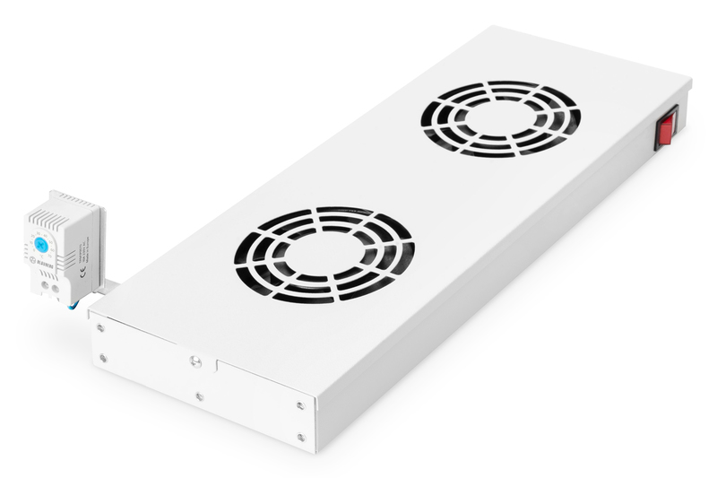 Digitus Klimatyzator 483mm 2 wentylatory Szary (DN-19 FAN-2-HO)