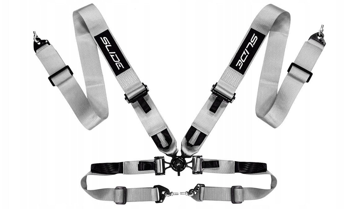 Pasy sportowe Slide V2 Quick Srebrne 4P 3"