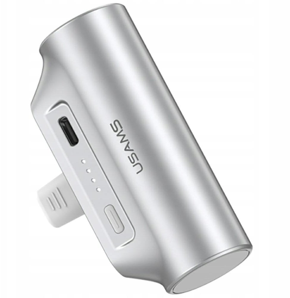 Powerbank Usams Powerbank PB79 Mini Tail Plug Portable 3000mAh USB-C srebrny