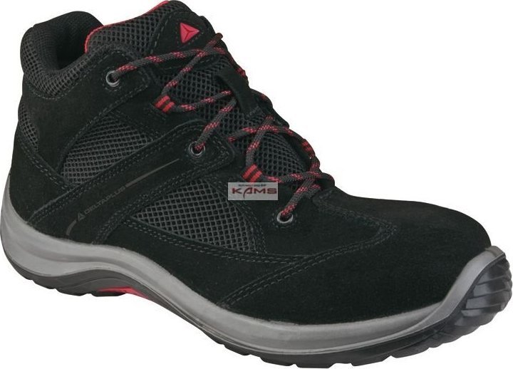 Delta Plus Buty z weluru skórzanego poliestru typu mesh podeszwa z dwuwarstwowego PU kolor czarno-czerwony rozmiar 36 PIED VIRAGSPNR36