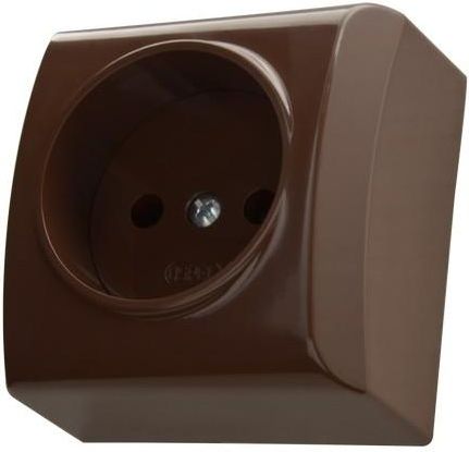 Ospel Gniazdo BIS pojedyncze natynkowe brązowe (GN-1B/24)