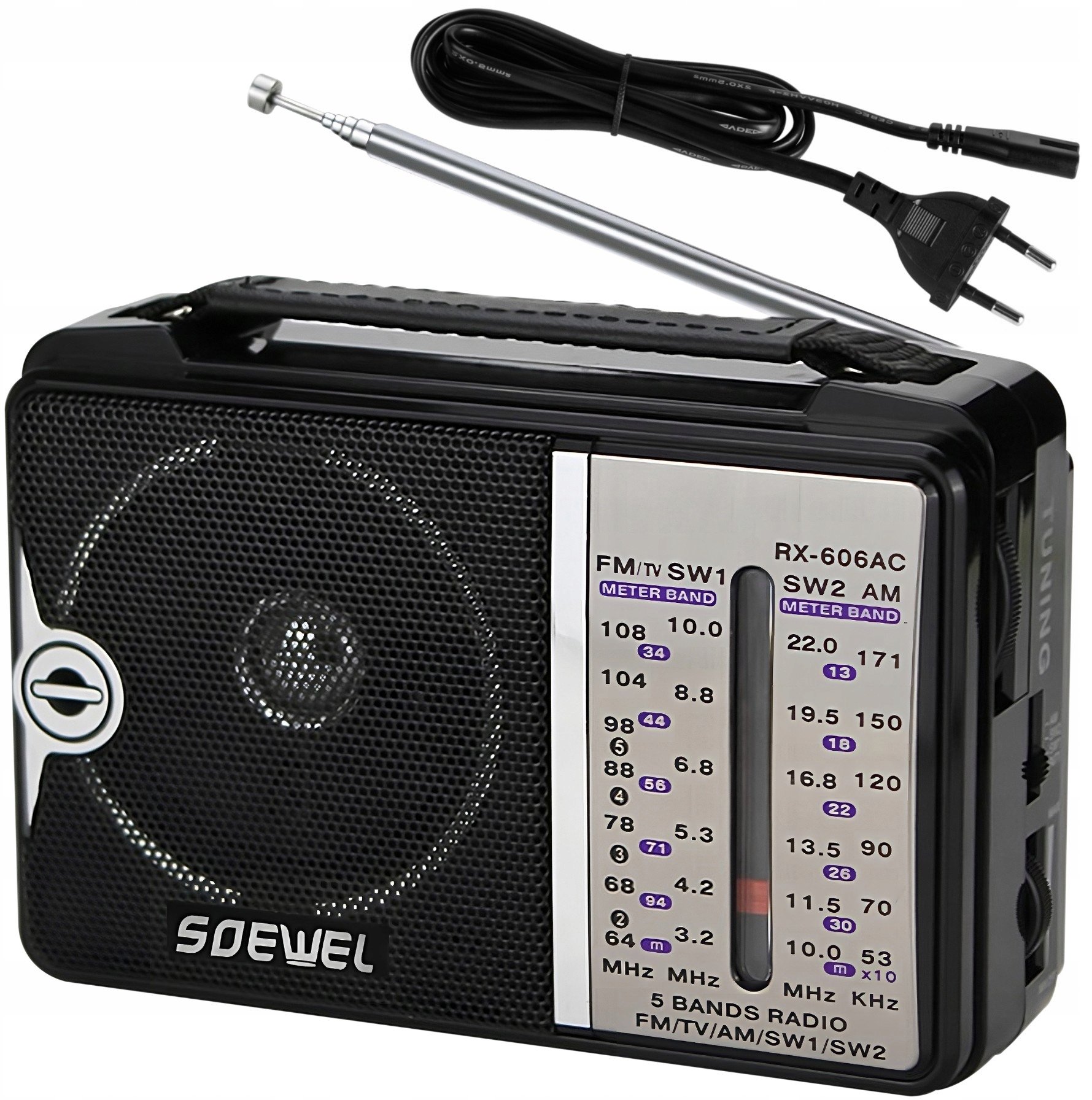 Radio Retoo Radio sieciowo-bateryjne AM E659