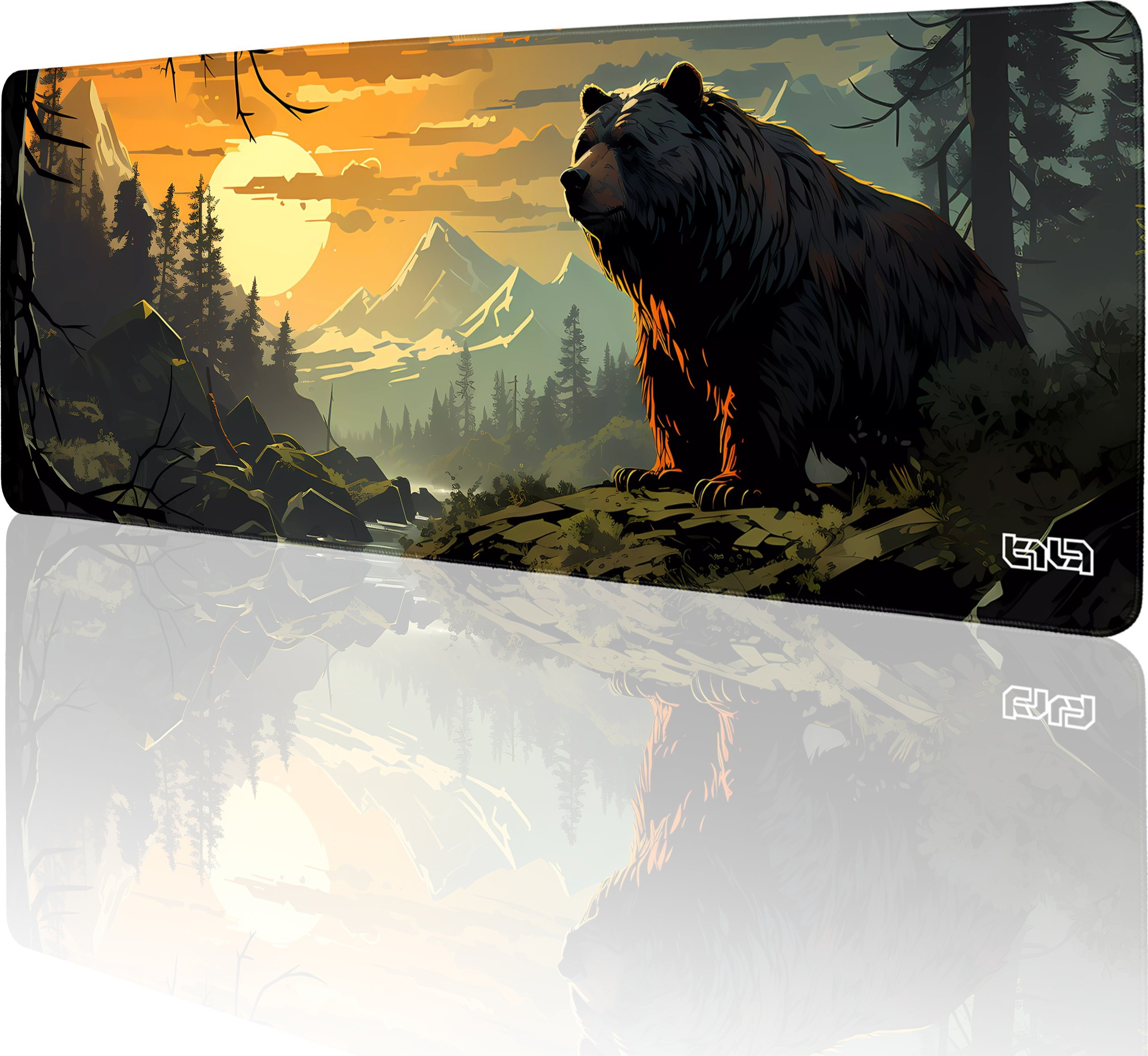 Podkładka Tilt PODKŁADKA POD MYSZKĘ XXL Niedźwiedzi Las 80x30 TILT Wodoodporna Wytrzymała