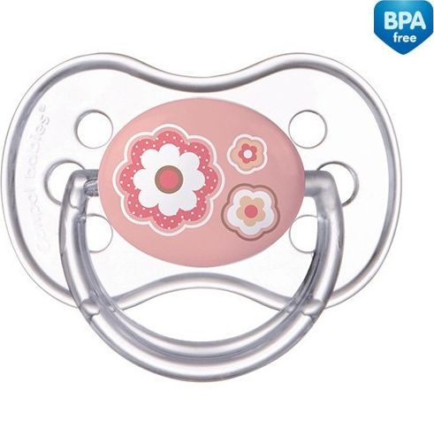 Canpol Smoczek silikonowy symetryczny Newborn Baby 6-18 m różowy
