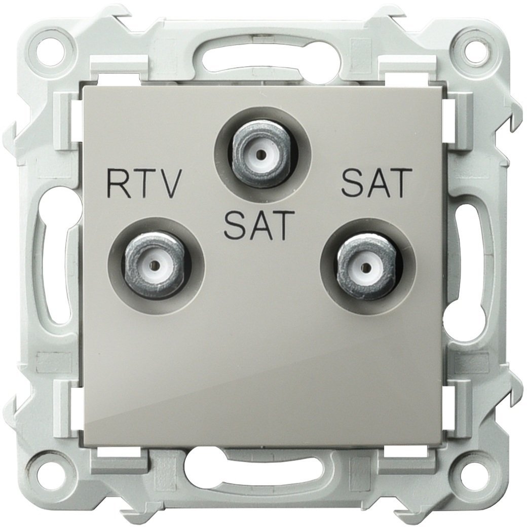 Ospel Gniazdo RTV-SAT z dwoma wyjściami SAT kaszmirowy beż GPA-Z2S/m/83