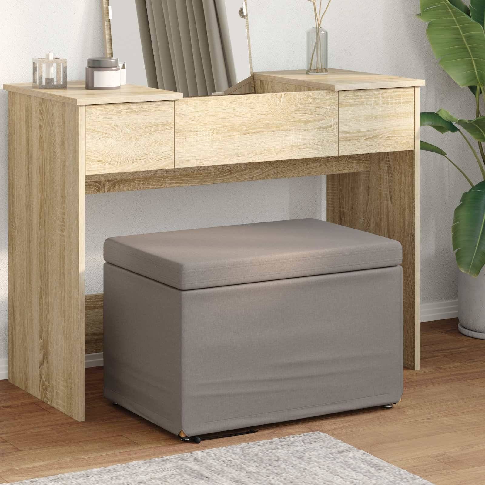 vidaXL Halka Ciemnoszary 60 x 40 x 40 cm Tkanina i drewno inżynieryjne