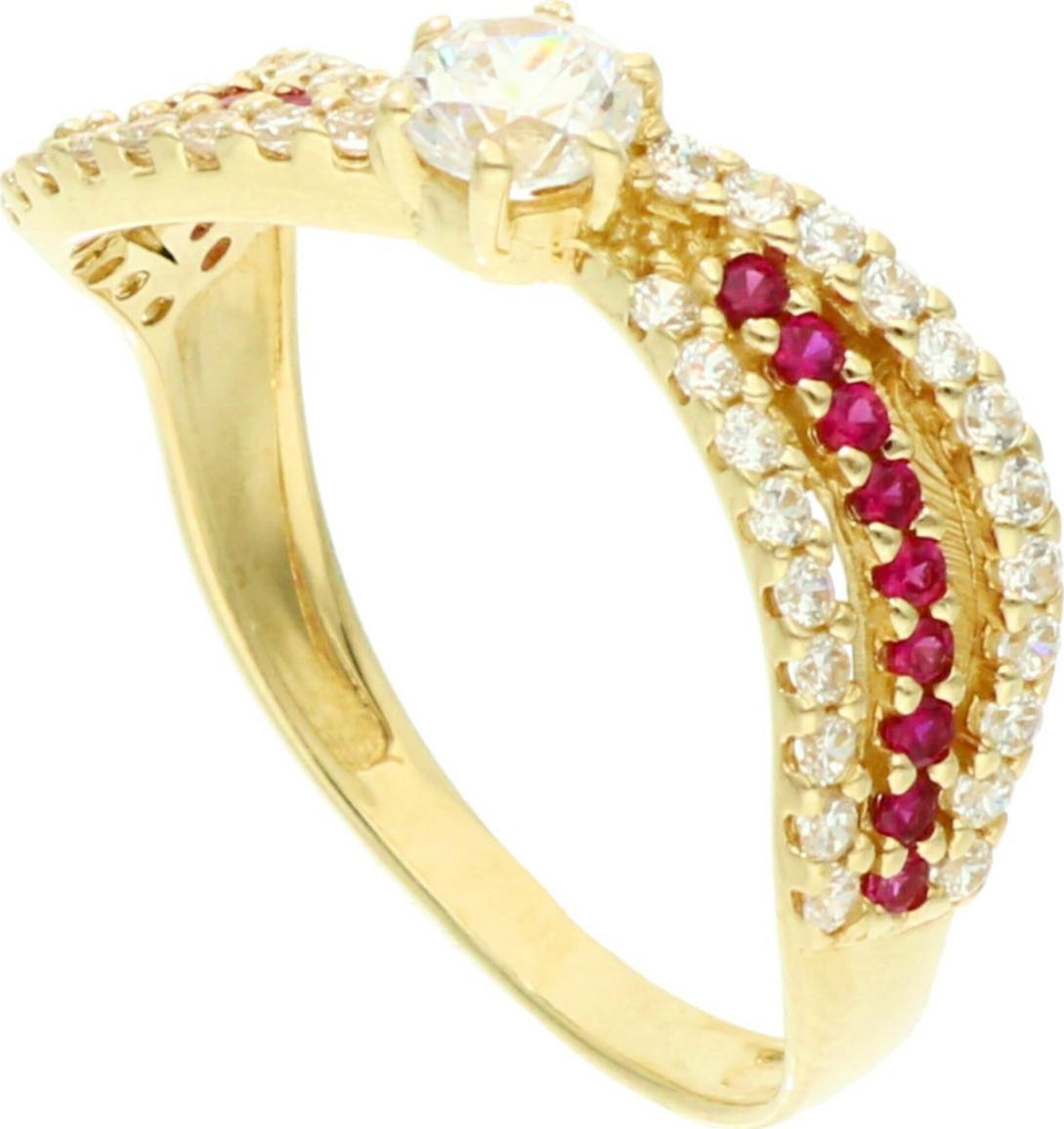 Rosanto Złoty pierścionek fala roz.17 585 14k