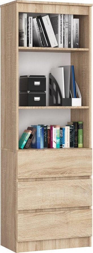 Elior Skandynawski regał do gabinetu dąb sonoma - Risten 3X