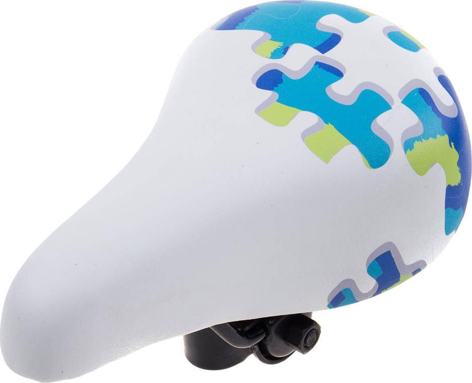 Selle Mio Siodło dziecięce 16" Selle Mio LIRO SM-309-G białe -niebieski wzór Uniwersalny