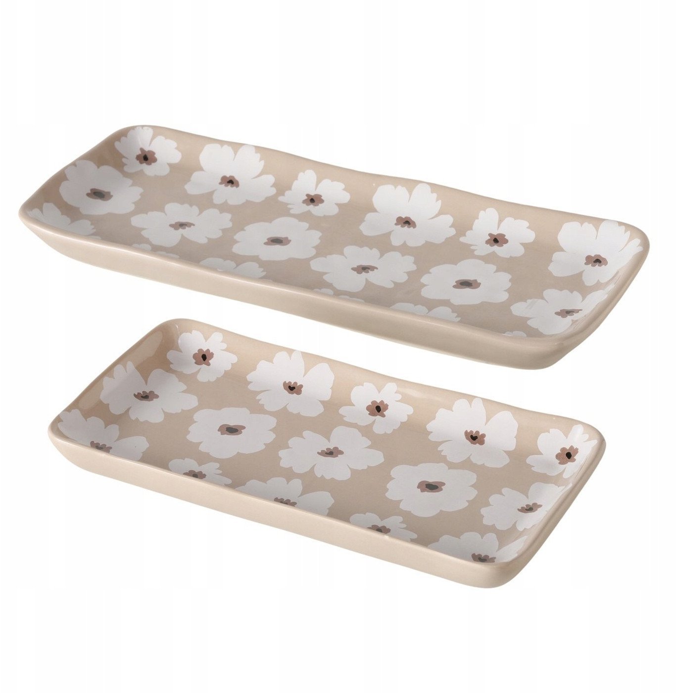 Patery ceramiczne w kwiaty, 13 - 15 cm, CANEA