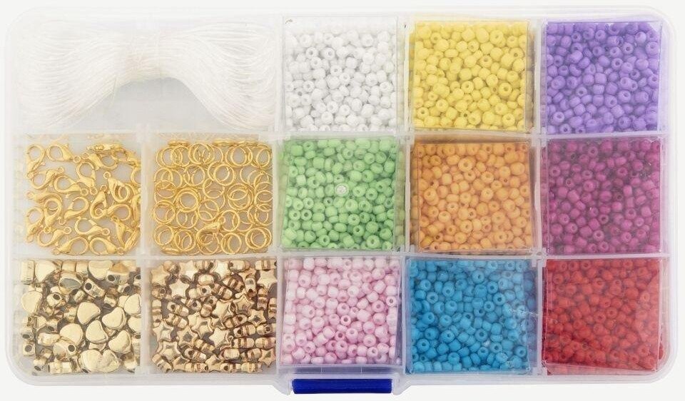 Koraliki w pudełku 11 kolorów