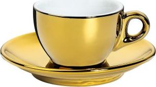 Cilio Filiżanka do espresso ze spodkiem 50 ml złota