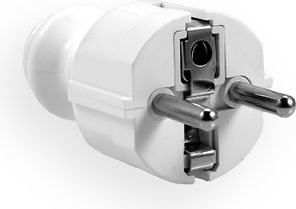 Elgotech Wtyczka prosta 16A 2P+Z 230V Biała (WT-30)