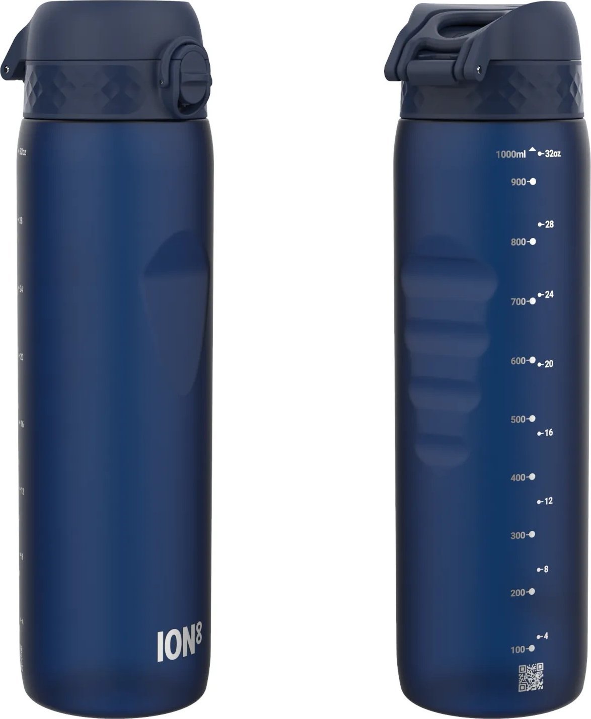 ion8 ION8 Granatowa butelka na wodę z miarką motywacyjną 1000 ml