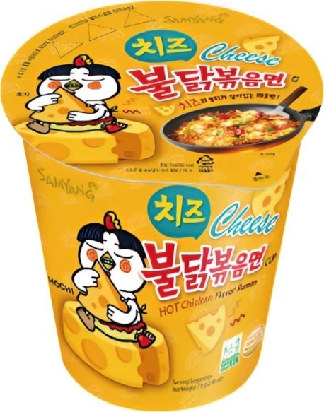 Ramyun Buldak o smaku ostrego kurczaka z serem w kubku, ostry 70g - Samyang