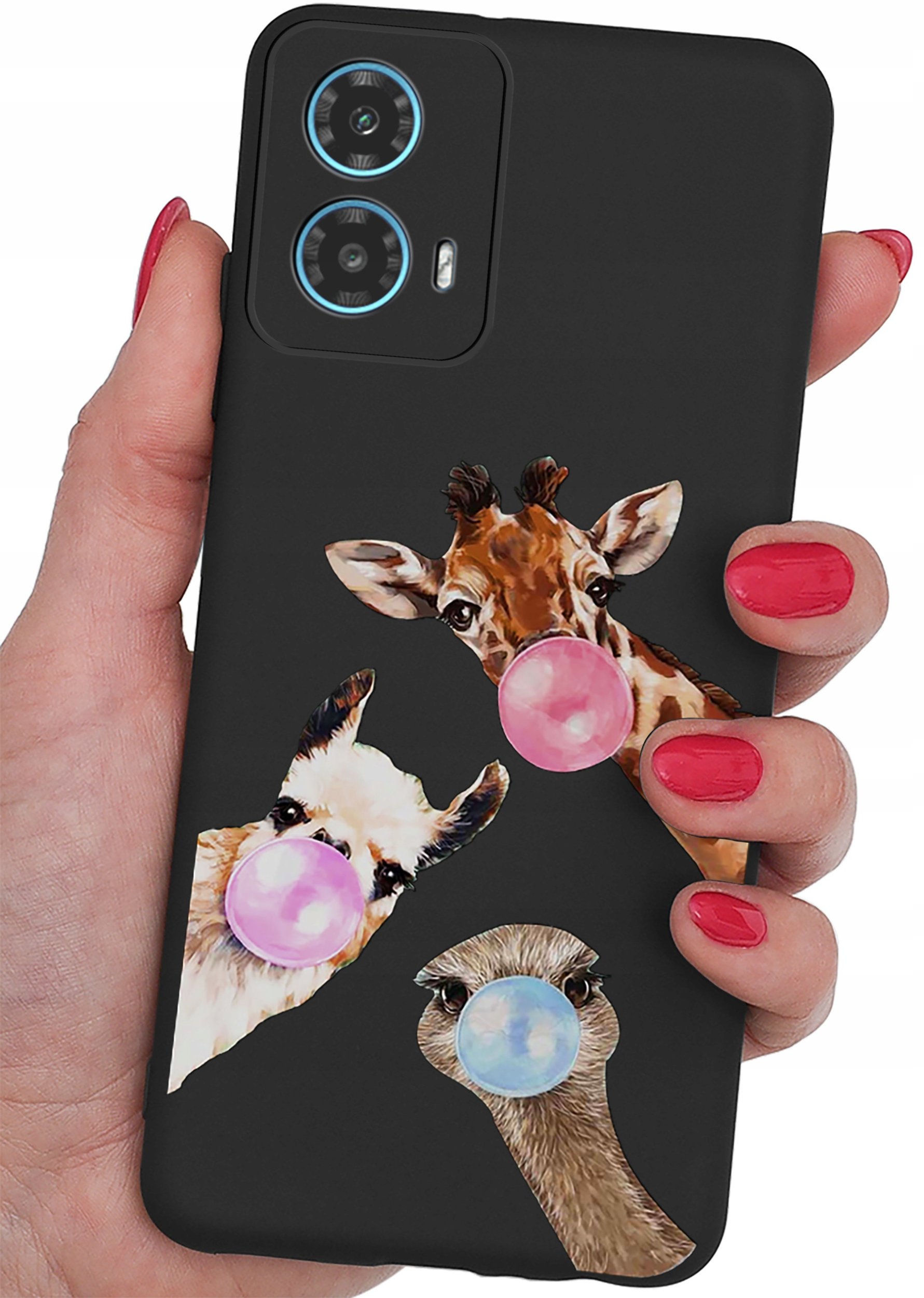 ETUI do Motorola Moto G34 5G CASE WZORY SOFT MATT PLECKI + SZKŁO 9H