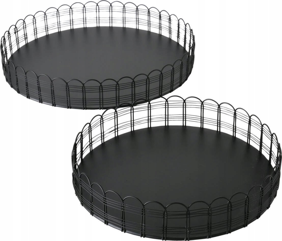 Boltze Metalowe tace WEIRY, 2 sz. Ø 25-31 cm