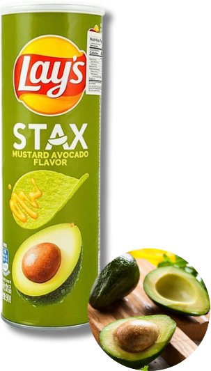 Lays Stax Snack Khoai Tay Vi Bo chipsy o smaku awokado 90g