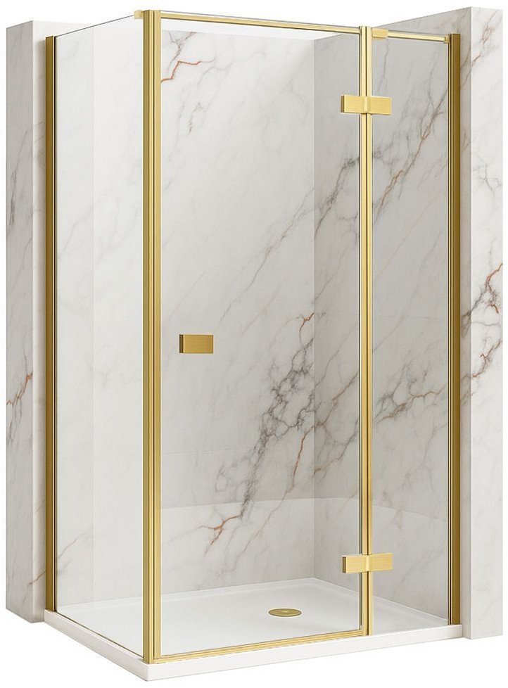 Kabina Prysznicowa Rea Atlas 80x90 Złota Szczotkowana