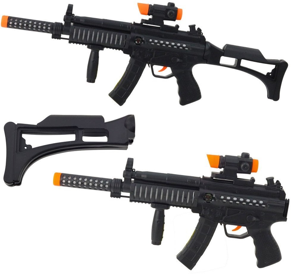 Karabin Maszynowy Zabawkowy Światła Dźwięki Czarny 62cm