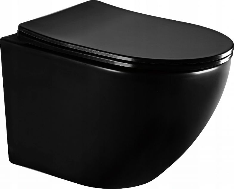 Miska WC Mexen Mexen Lena miska wc Rimless z deską wolnoopadającą slim, duroplast, czarna mat - 30221085