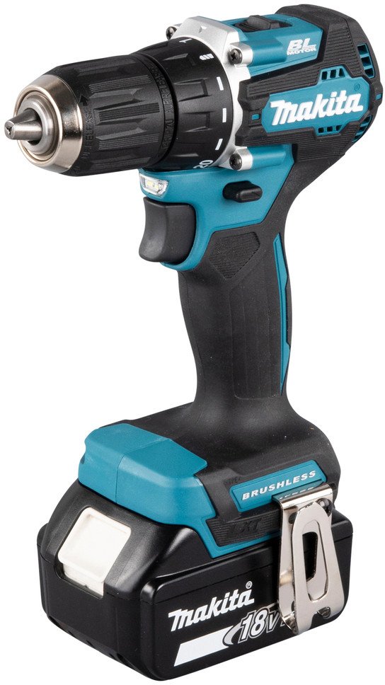 Makita DDF487RFE3 wkrętak zasilany/zakrętark udarowy 1700 RPM Czarny, Niebieski, Stal
