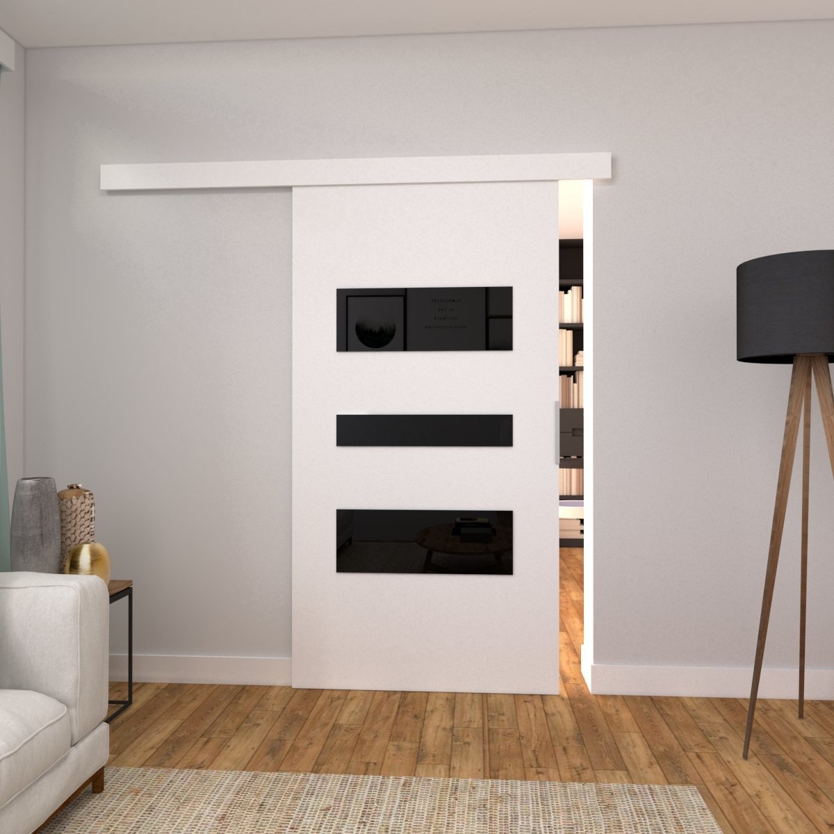 Drzwi Przesuwne Drzwi przesuwne C100 106x205 Białe