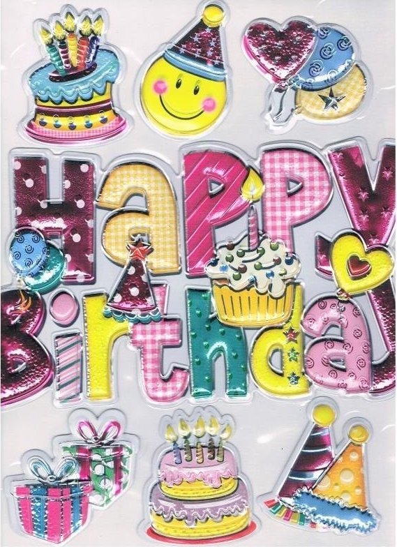 Naklejki wypukłe Birthday Girl