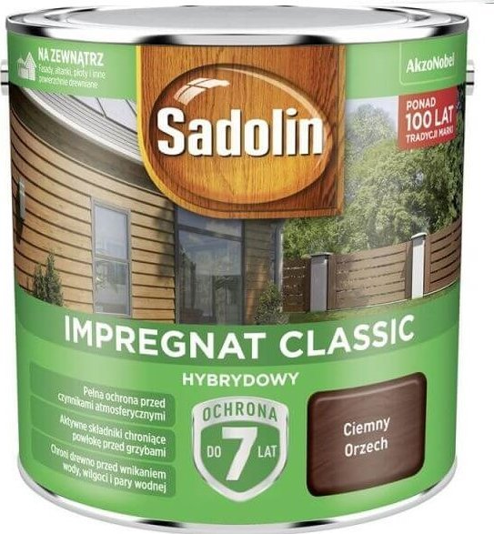 Sadolin SADOLIN IMPREGNAT CLASSIC HYBRYDOW 7 LAT ORZECH CIEMNY 0.75L