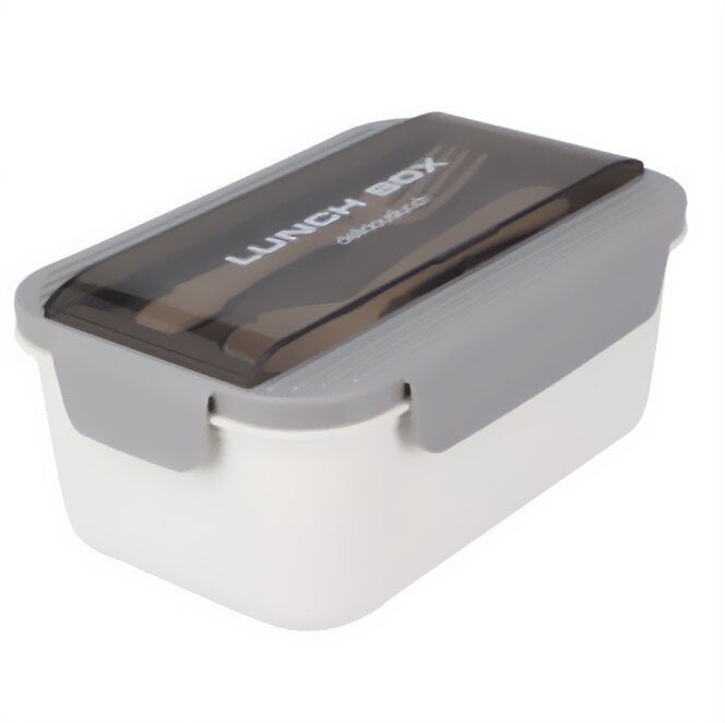 Szczelny lunchbox ze sztućcami, 21 x 14 x 7 cm