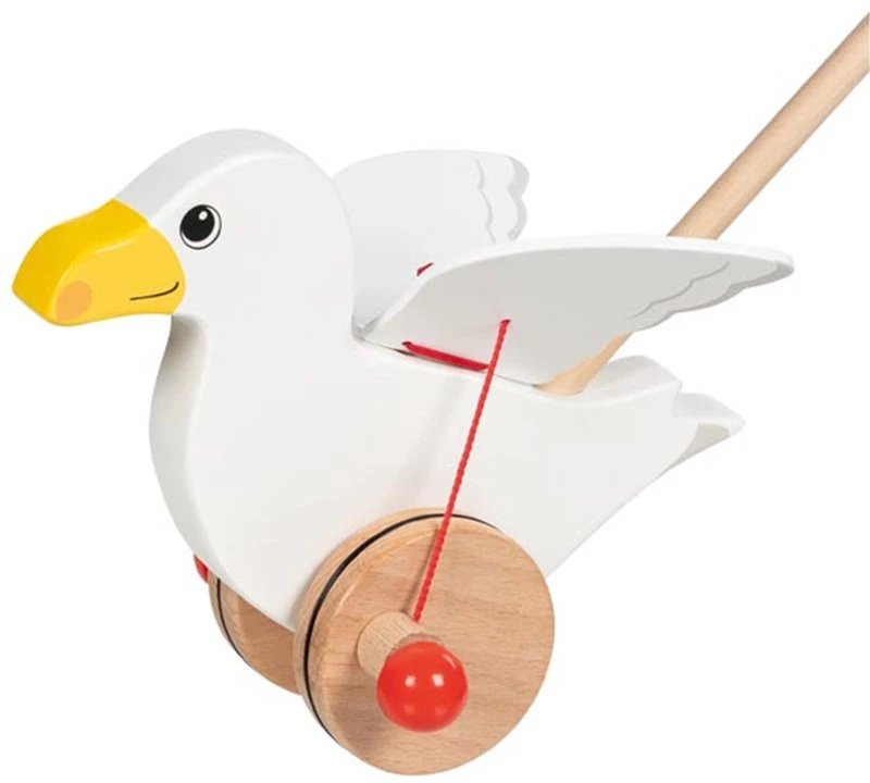 Drewniana zabawka do pchania Mewa 54861
