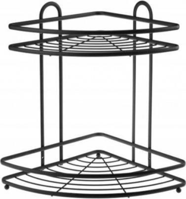 Koszyk prysznicowy Galicja Półka łazienkowa pod prysznic narożna 2P Nives czarna