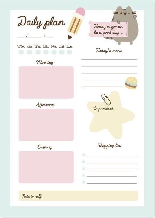 Pusheen Planner dzieny z kolekcji Foodie