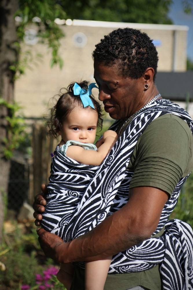 Yaro Slings Chusta tkana Yaro Sling - Dandy Puffy Navy White Boucle 5 (4.2 m.)