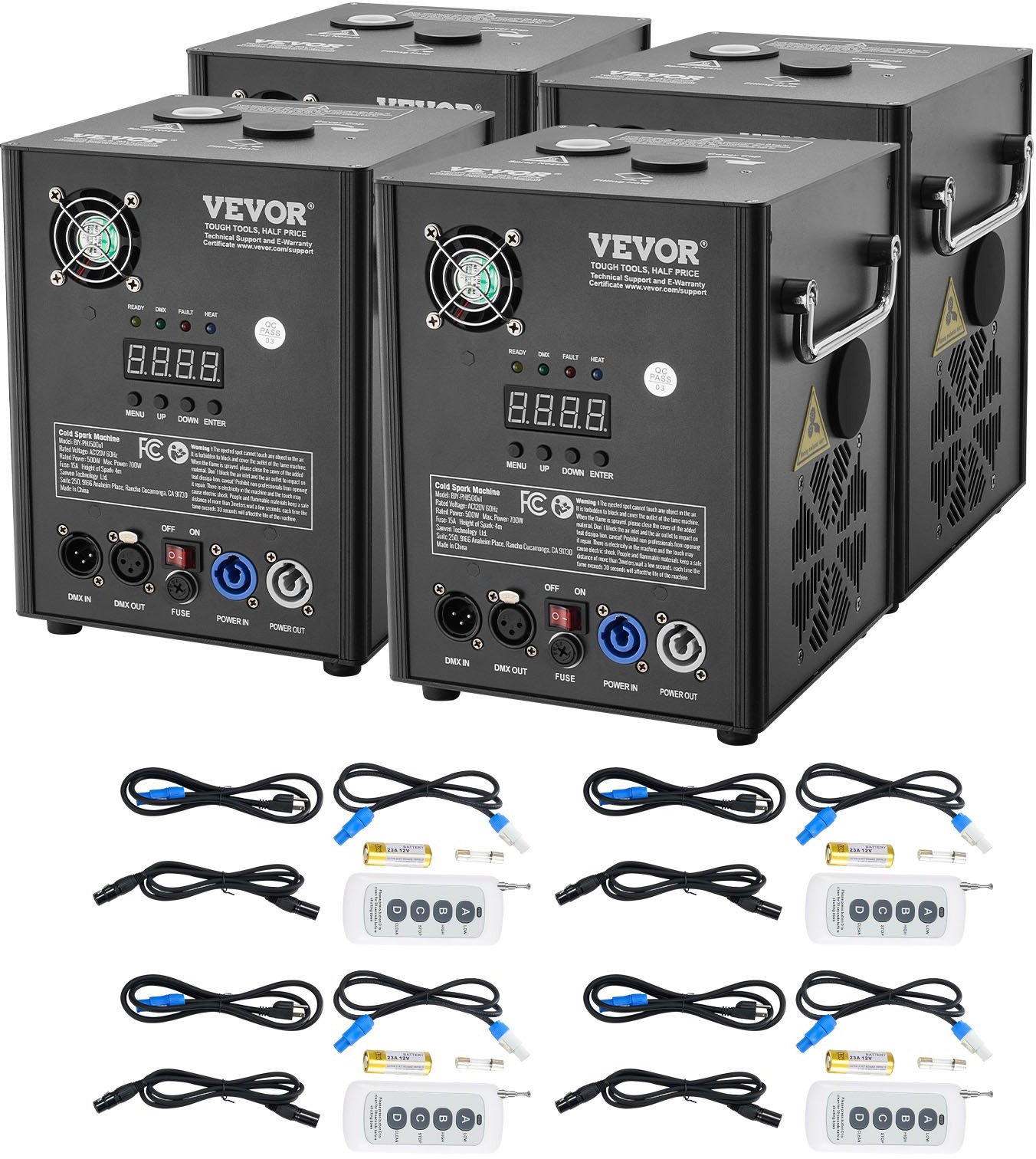 Maszyna do Efektów Specjalnych 4 x 500W Zimne Ognie na Wydarzenia