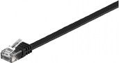 MicroConnect CAT6 UTP 0.25M Flat, czarny (V-UTP60025S-FLAT)