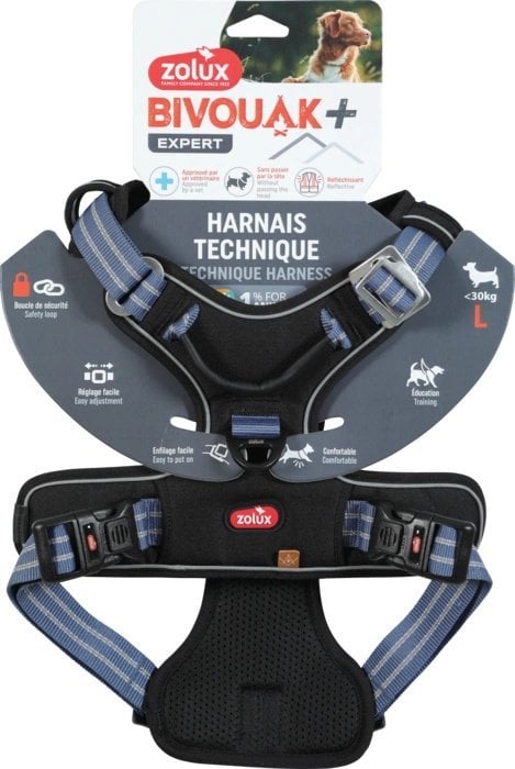 ZOLUX Szelki dla psa BIVOUAK L niebieskie