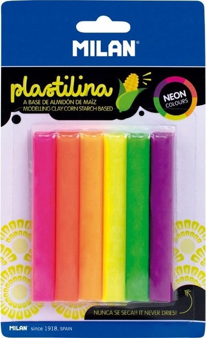 Teka Plastelina Neon 6 kolorów MILAN