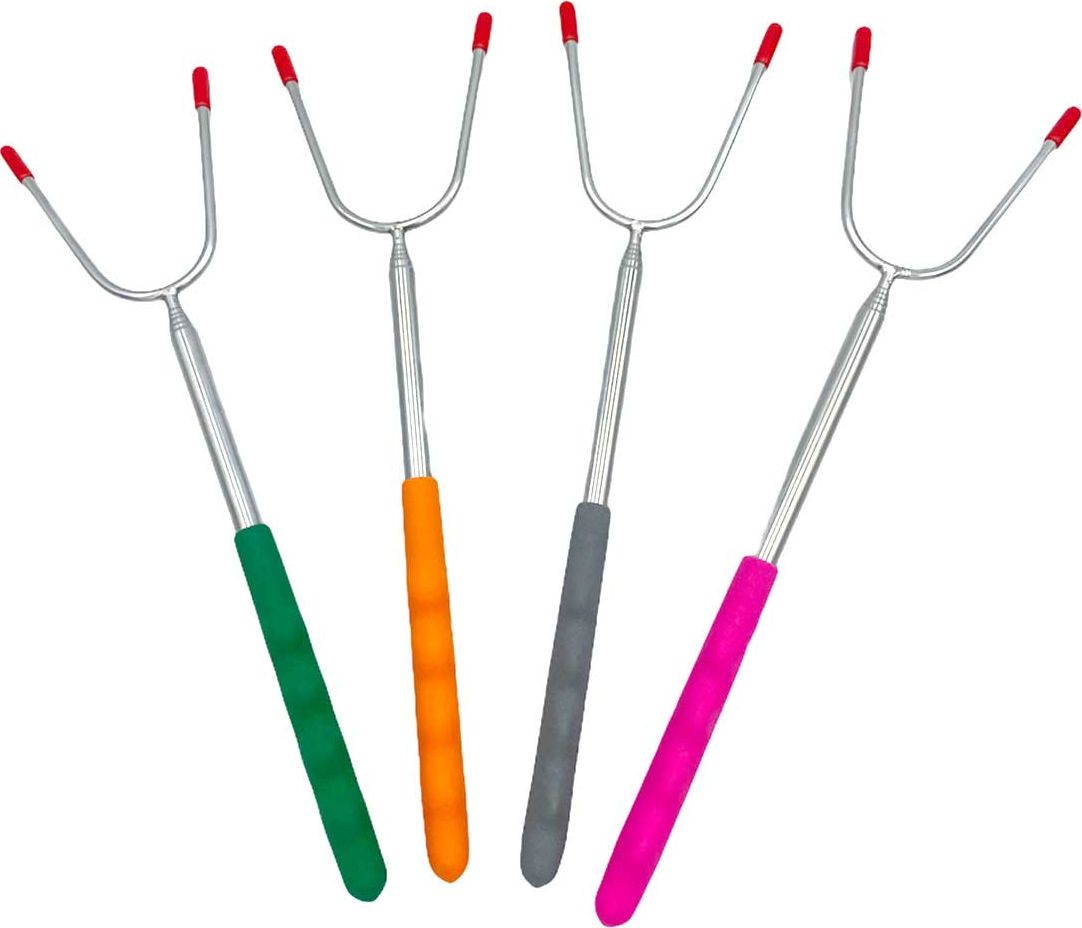 Alpenburg WIDELEC KIJ TELESKOPOWY DO OGNISKA PIECZENIA KIEŁBASEK 4 szt.